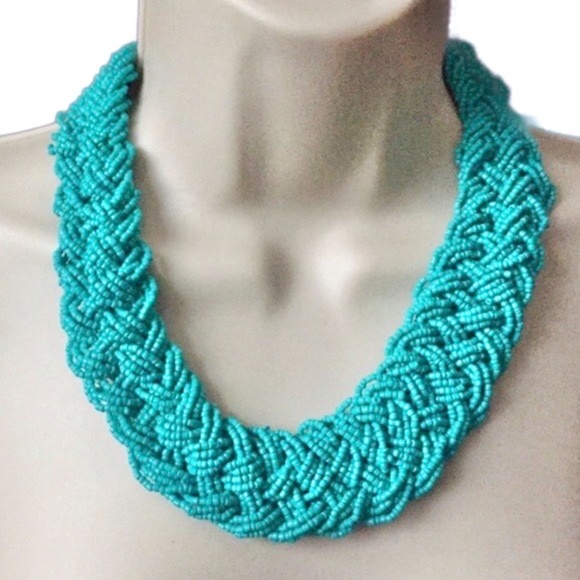 Jewelry - New Turquoise Beaded Statement Necklace